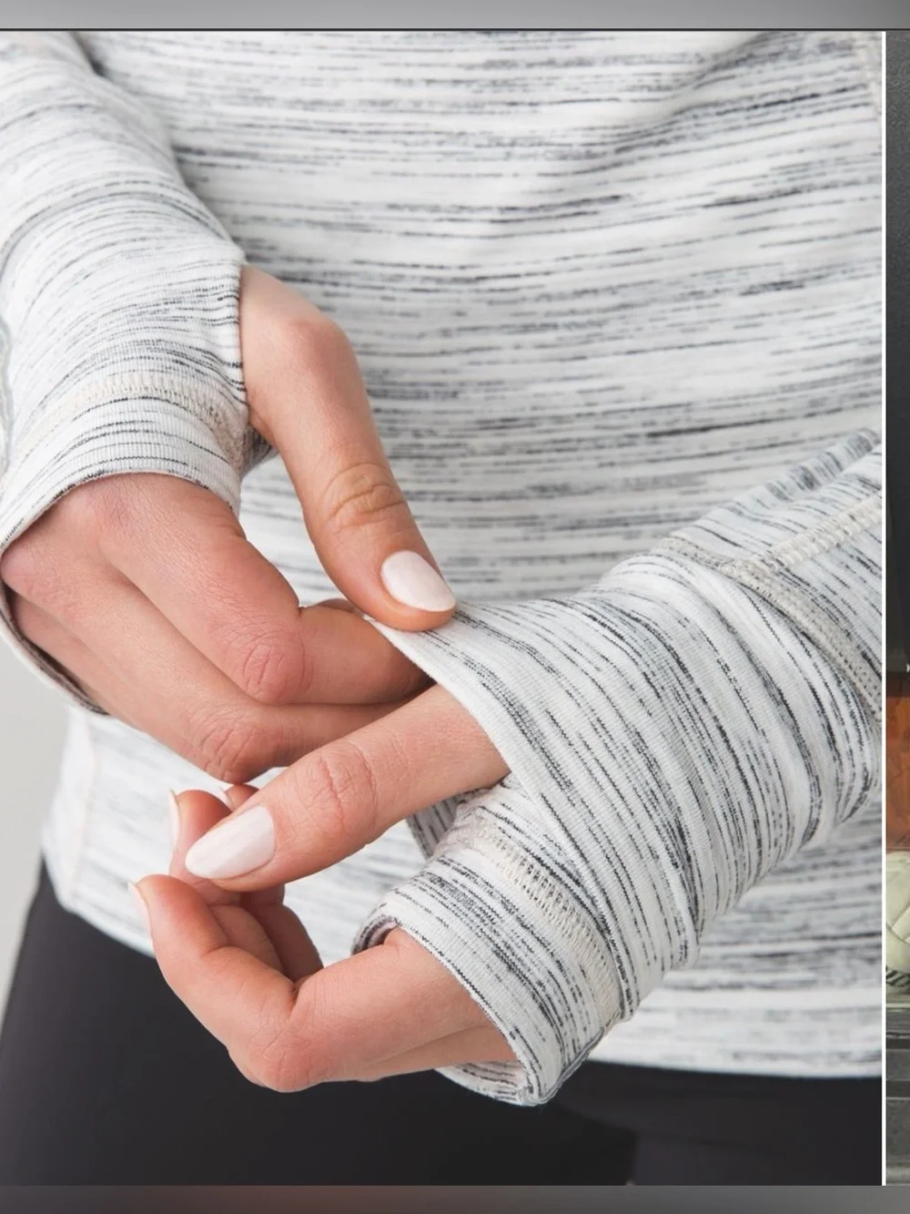 Lululemon Think Fast Hoodie Heathered Space Dye Rulu Thumbholes Hidden Pocket